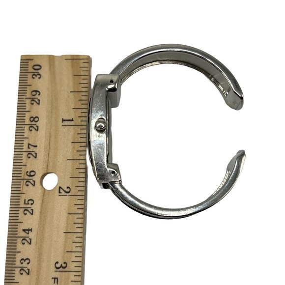 KESSARIS Analog Wristwatch Silver Toned Cuff Band Rectangular #A305-1 - Picture 7 of 8